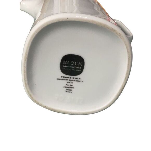 Block Langenthal Switzerland Transition White Vtg 1972 Coffee Pot and Lid 5 cup - Picture 5 of 7